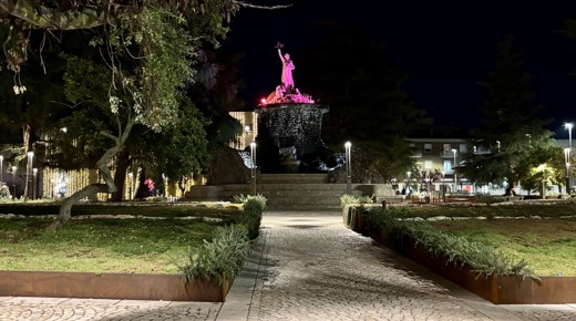 The main square of Cisterna di Latina at Christmas time.