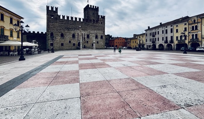 The Chessboard Square of Marostica, a town in Veneto, Italy.