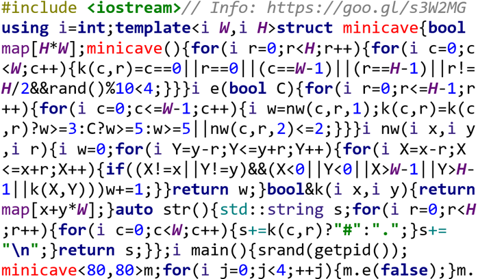 Header image for Minimized Cave Generation with Cellular Automata